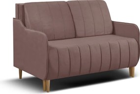 Sofa kanapa 2 os z funkcją spania BEST Różowy