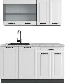 Pojedyncza kuchnia biały dworek/antracyt 140x60x81.6 r-line