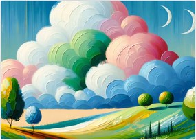Obraz - Krajobraz z chmurą (70x50 cm)