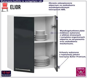 Szafka kuchenna w kolorze grafit połysk L9-T82