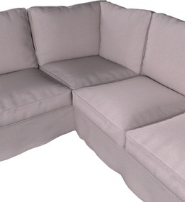 Pokrowiec na sofę narożną Ektorp kolor różowy tkanina strukturalna