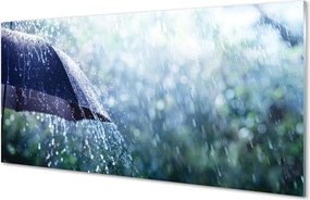 Szklany Panel Deszcz na tle Parasola