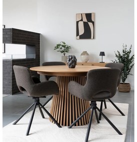 Okrągły rozkładany stół z blatem w dekorze dębu ø 120 cm Osaka – House Nordic