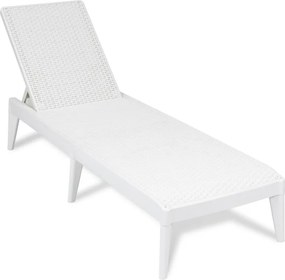 NUMANA, Leżak ogrodowy plastikowy, biały