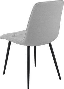Szare krzesło LIBRA PLATINUM GREY z czarnymi nogami