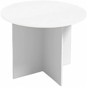 Stół konferencyjny z okrągłym blatem PRIMO WHITE, średnica 100 cm, biały