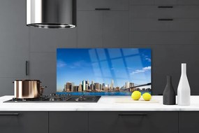 Szkło do Kuchni na Ścianę Światła Mostu Nad Metropolią