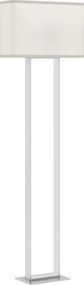 HOMCOM Nowoczesna lampa podłogowa, 3 tryby, włącznik nożny, regulowana jasność, lniany klosz, Biała