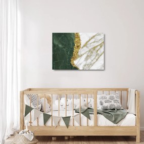 Obraz na szkle - Zielony marmur N⁰1 (70x50 cm)