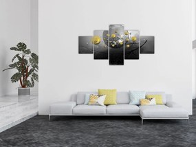 Obraz złotych abstrakcyjnych kul (125x70 cm)