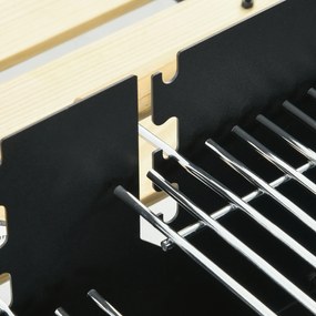 Outsunny Grill węglowy z dwoma rusztami, półką, uchwytem do BBQ, metalowy, czarny, 113 x 53,5 x 82,5 cm
