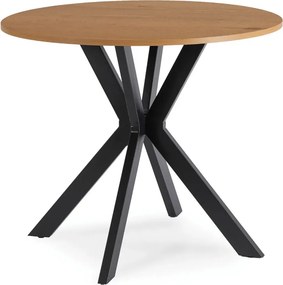 Nowoczesny stolik 80 cm dąb złoty + czarny  E5-M26