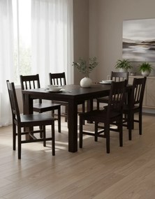 Komplet 6 Krzeseł Drewnianych Wenge L6-M61