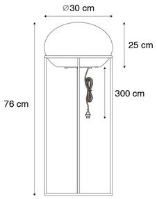 Zewnetrzna Designerska lampa podłogowa zewnętrzna czarna - JannieDesignerski Oswietlenie zewnetrzne