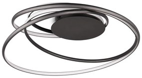 Czarna lampa sufitowa LED z metalowym kloszem Nala – Trio Select