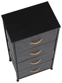 Komoda z szufladami z tkaniny PALMERA, czarny