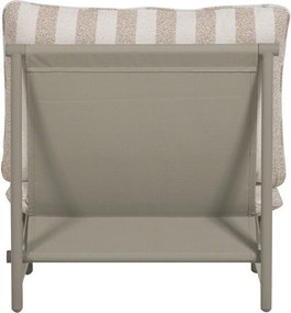 Beżowy metalowo-tapicerowany fotel ogrodowy Elvo – WOOOD