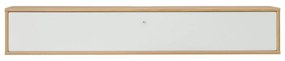 Biało-naturalna szafka pod TV w dekorze dębu 133x22 cm Mistral – Hammel Furniture