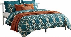 Szare metalowe łóżko małżeńskie 200x200 cm W8-M95