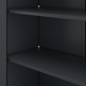 Szafa na akta kartotekowa na klucz antracytowo-niebieska, 450x1850x400 mm: ALEX