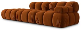 Pomarańczowa aksamitna sofa 282 cm Bellis – Micadoni Home