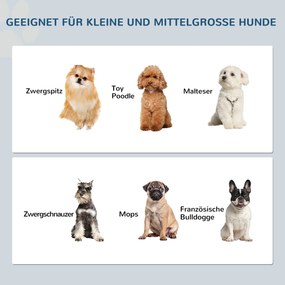 PawHut Stacja żywieniowa dla psów, antypoślizgowa, 44x24x15cm, Szara, 0,9L na miskę