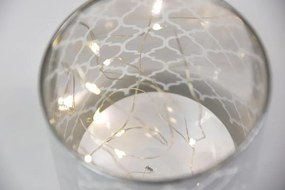 Zestaw lataren dekoracyjnych, białe szkło, microLED