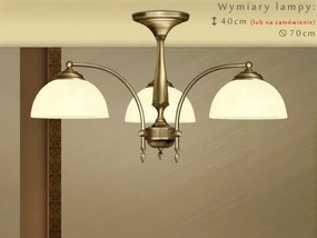 Żyrandol mosiężny niski S-S3K