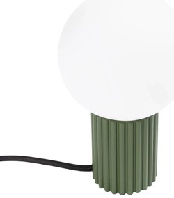 Lampa biurkowa HALO zielona oliwka ryflowana SOLLUX  LIGHTING