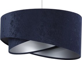 Granatowo-srebrna asymetryczna lampa wisząca - 3X EX985 P7-E25