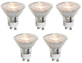 Zestaw 5 przezroczystych żarówek LED GU10 50mm 3W 250 lm 2200K