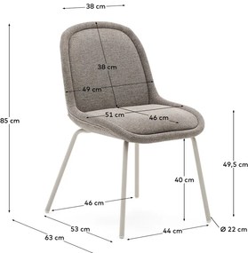 Szarobeżowe krzesło Aimin – Kave Home