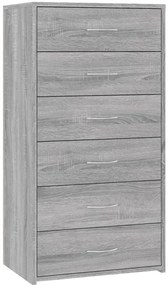 Praktyczna komoda na ubrania do sypialni szary dąb sonoma P2-G49