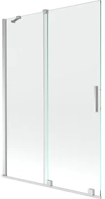 Mexen Velar parawan nawannowy 2-skrzydłowy rozsuwany 120 x 150 cm, transparent, chrom - 896-120-000-01-01