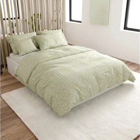PrzytulneMieszkanie.pl PrzytulneMieszkanie.pl Pościel z kory z bawełny Renforcé GREEN FLOWERS zielona Rozmiar pościeli: 70 x 90 cm | 140 x 200 cm