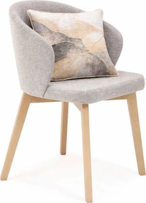 Nowoczesne popielate krzesło tapicerowane N7-S36