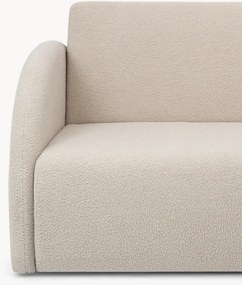Sofa rozkładana Nubi trzyosobowa 140 cm z pojemnikiem - jasny beżowy boucle Quelle 03