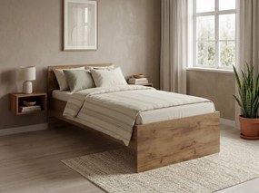 Łóżko ELISA 90 x 200 cm, dąb artisan Stelaż: Bez stelaża, Materac: Materac Coco Maxi 20 cm