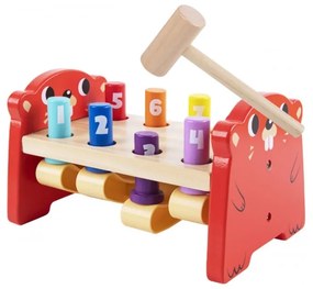 Tooky toy wbijak przebijak drewniany kolorowy