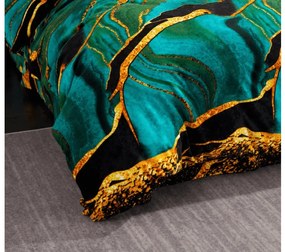 PrzytulneMieszkanie.pl PrzytulneMieszkanie.pl Pościel z mikropluszu TARELI turkusowa Rozmiar pościeli: 70 x 80 cm | 140 x 200 cm