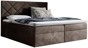 Ciemnobrązowe łóżko pikowane 5 rozmiarów M6-T27