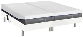 Komplet relaksacyjny całość z płytek+pamięć kształtu ciała HESIODE III marki YSMÉE - silniki OKIN - biały - 2 x 70 x 190 cm