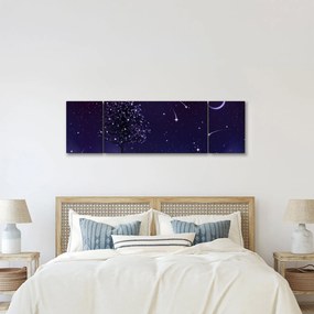 Obraz - Noc uchwycona przez ilustrację (170x50 cm)