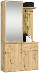 Garderoba z lustrem dąb artisan - Blex