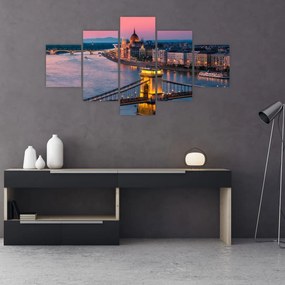 Obraz - Panorama miasta, Budapeszt, Węgry (125x70 cm)