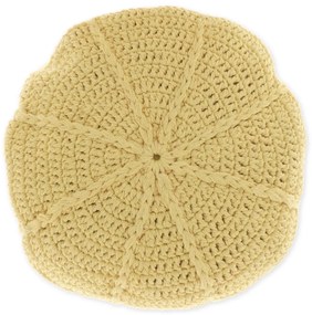 Okrągła poduszka dekoracyjna DORA 45 cm, żółta