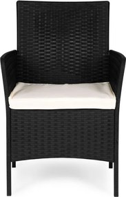 Zestaw 2 foteli ogrodowych Livora 002 z poduszkami, kolor czarny