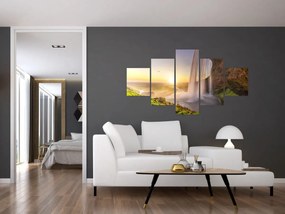 Obraz - Seljalandsfoss od tyłu jaskini (125x70 cm)