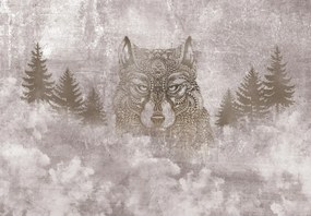 Fototapeta - Wilk z mandali (196x136 cm)