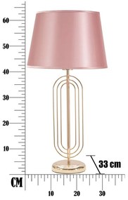 Różowa lampa stołowa Mauro Ferretti Krista, wys. 64 cm